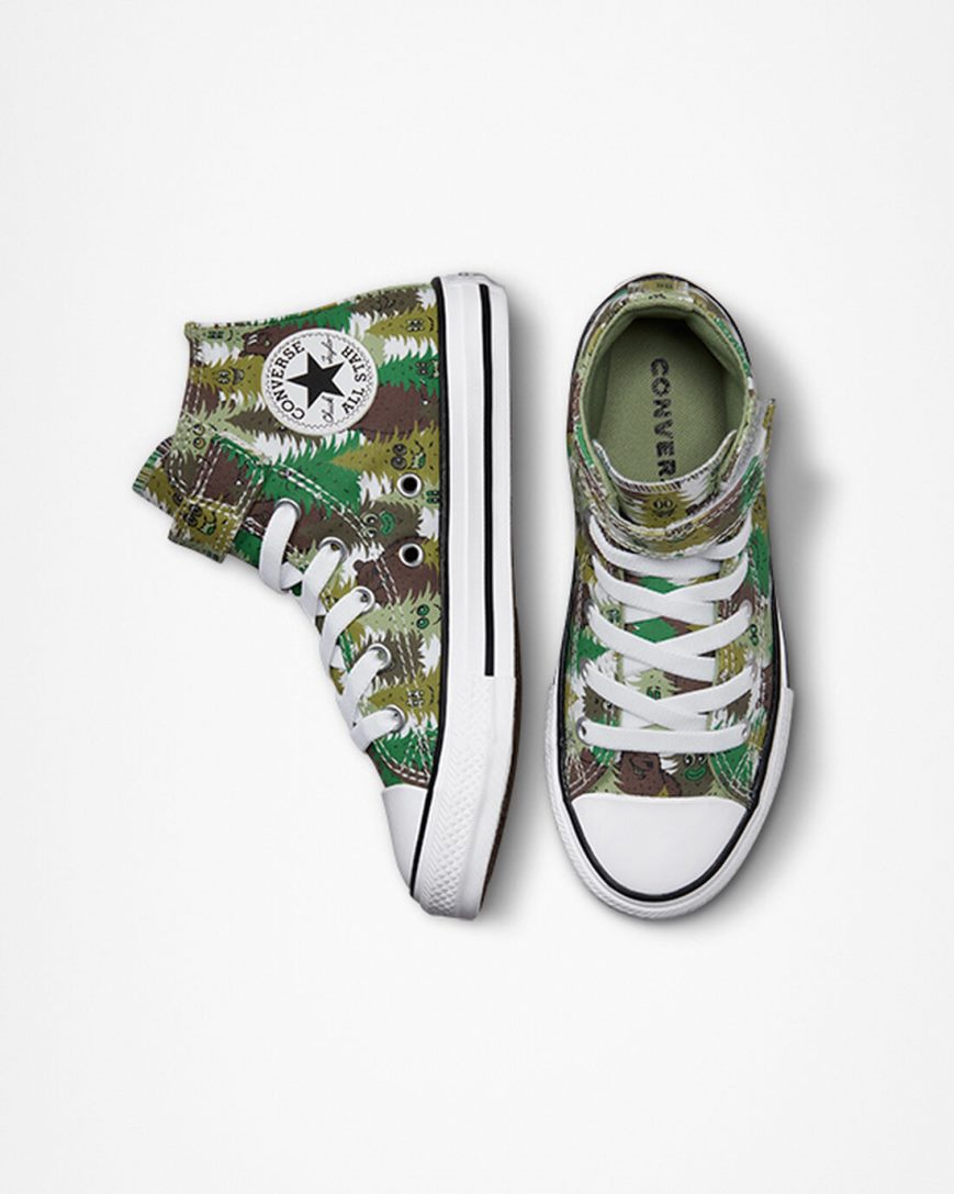 Zapatillas Altas Converse Chuck Taylor All Star Easy-On Forest Camo Niña Blancas Verde | PE L2W807